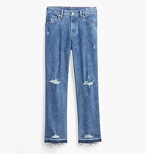 Джинси Gap Low Rise Destructed Straight Crop Jeans With Washwell Blue 592839001
