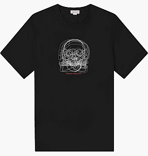Футболка Alexander McQueen Sketch Skull Print T-Shirt Black 750672QVZ18-0901