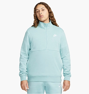 Кофта Nike Sportswear Club MenS Brushed-Back 1/2-Zip Pullover Turquoise DD4732-309