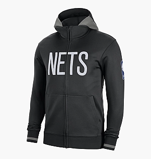 Толстовка Nike Brooklyn Nets Showtime MenS Dri-Fit Nba Full-Zip Hoodie Black DN7790-010