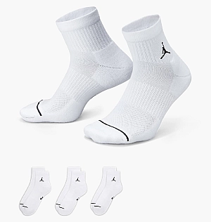 Шкарпетки Nike Cush Poly Ankle (3 пари) 144 White Dx9655-100