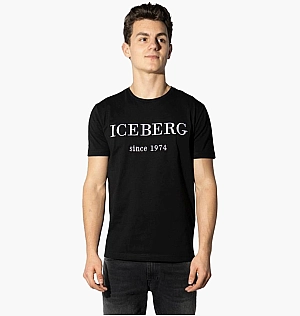 Футболка Iceberg Logo Short Sleeve T-Shirt Black F014-6301-9001