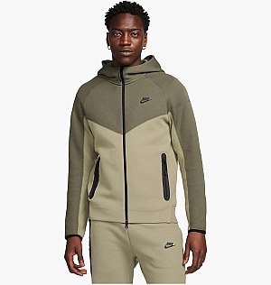 Толстовка Nike Sportswear Tech Fleece Windrunner Full-Zip Hoodie Olive FB7921-276