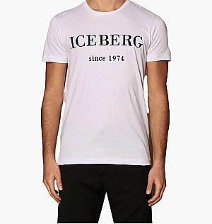 Футболка Iceberg Logo Print T Shirt White FC20-6301-1101
