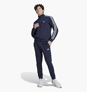Спортивный костюм Adidas Basic 3-Stripes Fleece Track Suit Blue IJ6064