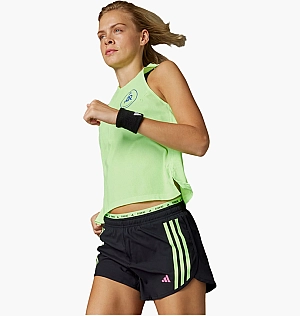 Майка Adidas Own The Run 3-Stripes Shorts Green IT1513