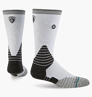Шкарпетки Stance Nba Brooklyn Nets Logo Crew Basketball Socks White M559C5LCNE-GRY