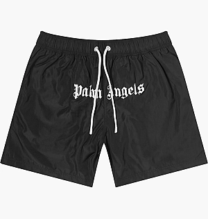 Шорти Palm Angels Logo Swim Shorts Black PMFD002F23FAB0011001