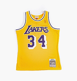 Майка Mitchell & Ness Nba Swingman Jersey Los Angeles Lakers Home 1996-97 Shaquille ONeal Yellow SMJYGS18177-LALLTGD96SON