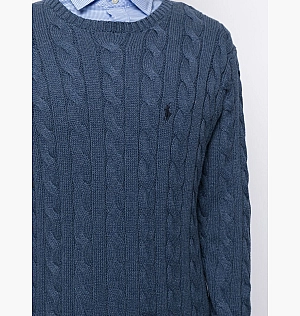 Джемпер Polo Ralph Lauren Cable Knit Cotton Crewneck Sweater Blue 710775885016