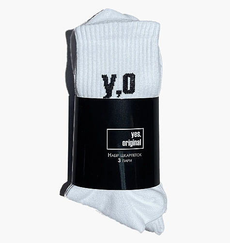 Шкарпетки Yes, Original (3 пари) White 100000-113