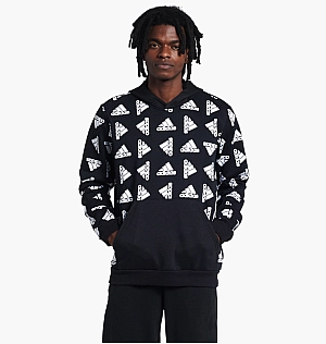 Худі Adidas All Over Print Fleece Hoodie Black H57074