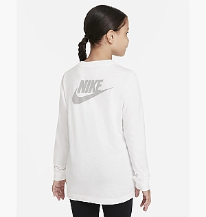 Лонгслив Nike Big Kids Long-Sleeve T-Shirt White Dm3456-100