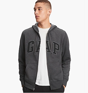 Толстовка Gap Logo Zip Hoodie Grey