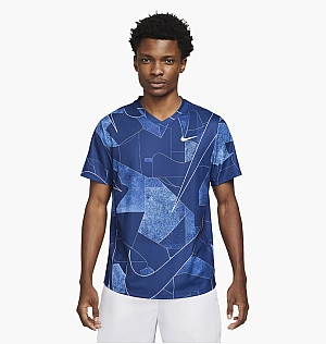 Футболка Nike Mens Printed Tennis Top Blue Dd8333-455