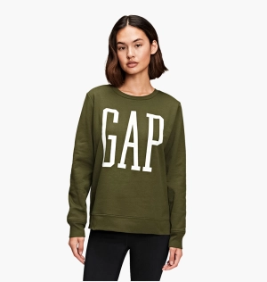 Світшот Gap Logo Crewneck Sweatshirt Army Jacket Green 