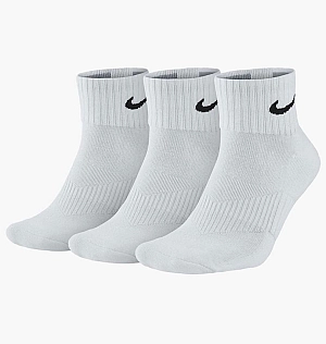 Шкарпетки Nike Value Cotton Quarter 3-Pack White SX4926-101