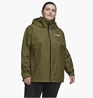 Вітровка Adidas Terrex Multi Rain.Rdy Two-Layer Rain Jacket (Plus Size) Green Hf8712