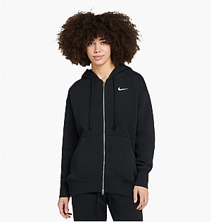 Толстовка Nike Nsw Phoenix Oversized Fleece Full-Zip Hoodie Black Dq5758-010