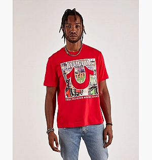 Футболка True Religion Relaxed Layered Art Tee Red 107086-1607