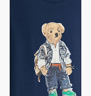 Футболка Ralph Lauren Kids Bear-Motif Cotton T-Shirt Blue 323853828018