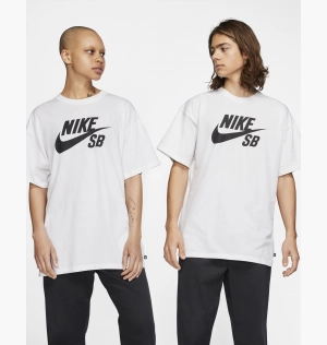 Футболка Nike Sb Logo Skate T-Shirt White CV7539-100