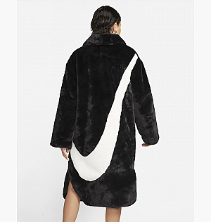 Куртка Nike Sportswear Plush Faux Fur Long Jacket Black Dq6838-010