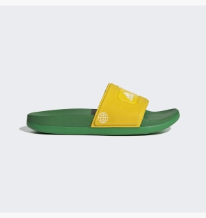Тапочки Adidas Adilette Comfort X Lego Slides Green/Yellow Gv8233