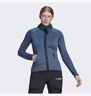 Куртка Adidas Terrex Tech Fleece Light Hooded Hiking Jacket Blue Hh9289