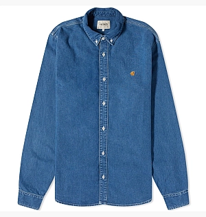Джинсовка Carhartt L/S Weldon Shirt Blue I031928-0160