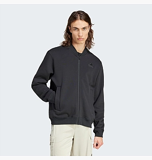 Бомбер Adidas Lounge Fleece Bomber Jacket With Zip Opening Black IS1601