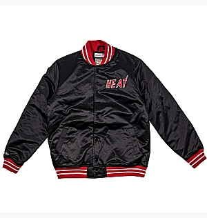 Куртка Mitchell & Ness Nba Heavyweight Satin Jacket Miami Heat Black OJBF3413-MHEYYPPPBLCK