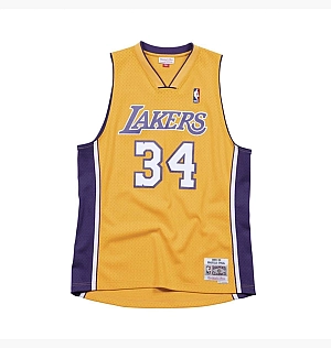 Майка Mitchell & Ness Nba Swingman Jersey Los Angeles Lakers 1999-00 Shaquille ONeal Yellow SMJYGS18179-LALLTGD99SON
