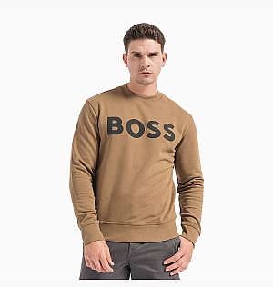 Свитшот Hugo Boss Relaxed Fit Cotton Terry With Rubber Print Logo Sweatshirt Brown 50487133-280