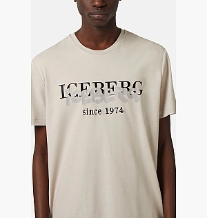 Футболка Iceberg Short Sleeve T-Shirt Beige F027-6307-1163