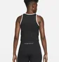 Майка женская Nike Air Dri-Fit WomenS 1/2-Zip Running Tank Top Black FB7624-010