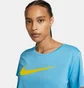 Футболка женская Nike W One Dri-Fit Swsh Hbr Ss Light Blue DX1025-416