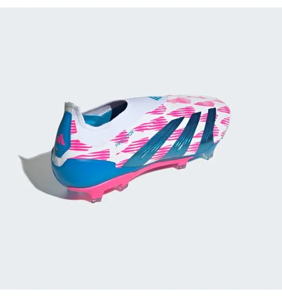 Бутсы унисекс Adidas Predator Elite Laceless Firm Ground Soccer Cleats White/Pink IF8864