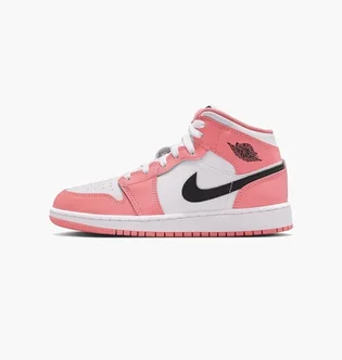 Кроссовки детские Air jordan 1 Mid Big Kids Shoes Pink/White DQ8423-602