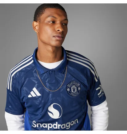 Поло чоловіче Adidas Manchester United 24/25 Away Jersey Blue IU1390
