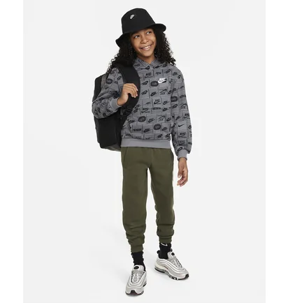 Худи детское Nike K Nsw Club Ft Hdy Aop Grey FN8741-084