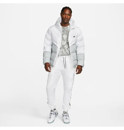 Куртка чоловіча Nike M Nk Sf Wr Pl-Fld Hd Jkt White/Grey Dr9605-100