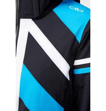 Куртка жіноча Cmp Jacket Zip Hood Black/Blue 32W0256-U901