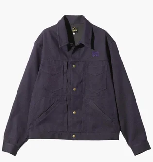 Джинсовка унісекс Needles Ss24 Butterfly Embroidered Button-Up Violet OT186-C