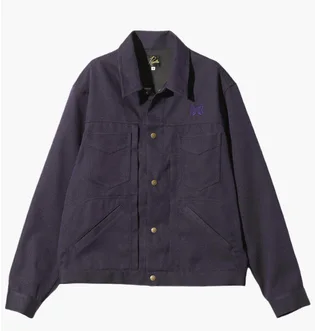 Джинсовка унісекс Needles Ss24 Butterfly Embroidered Button-Up Violet OT186-C