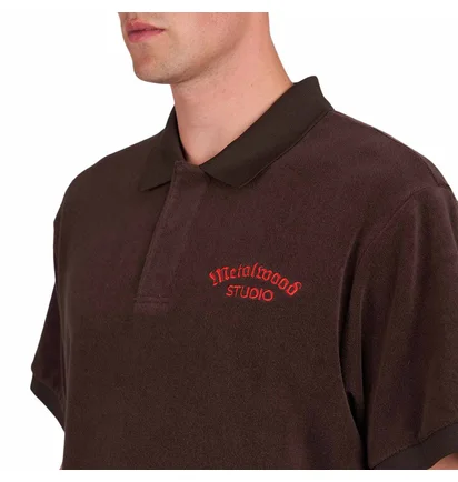 Поло мужское  Metalwood Studio Medieval Terry Polo Brown MWS25-04-03-DCH