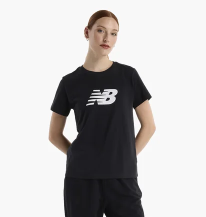 Футболка женская New Balance Sport Jersey Logo Black WT43582BK