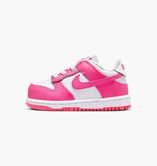 Кроссовки детские Nike Dunk Low (Td) White/Pink FB9107-102