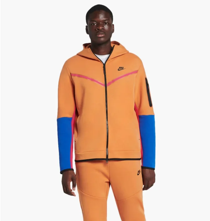 ᐉ Олимпийка мужская Nike Nsw Tech Fleece Full-Zip Hoodie Orange