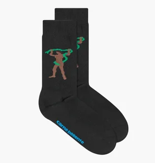 Носки Carne Bollente Milk Snake (1 шт) Black AW23SK0101-BLACK